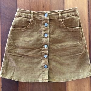 Brandy Melville Tan Suede Mini Skirt (size 2)